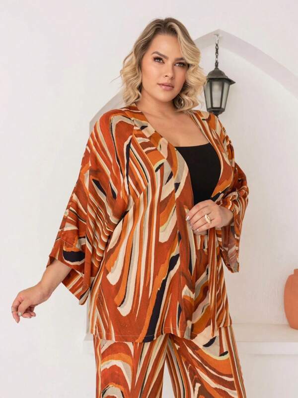 Conjunto Plus Size Kimono Feminino