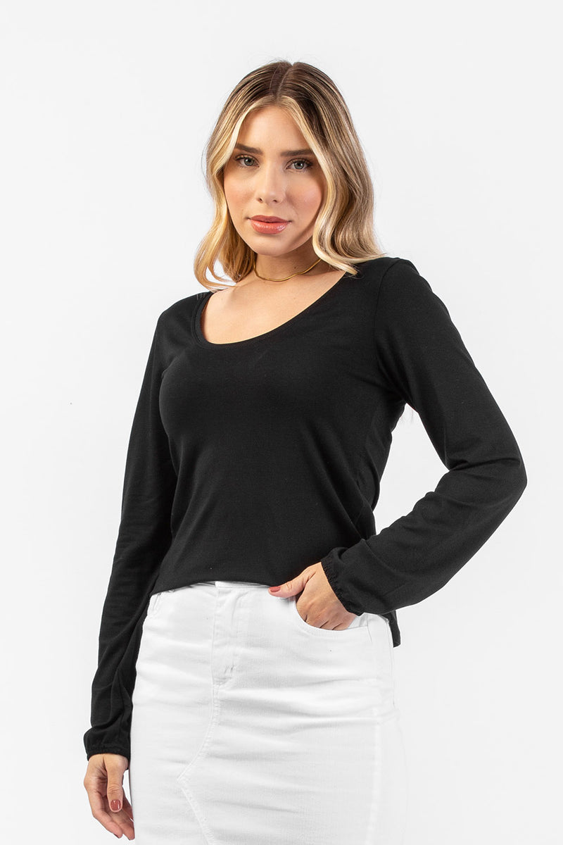 Blusinha Manga Longa com Argola