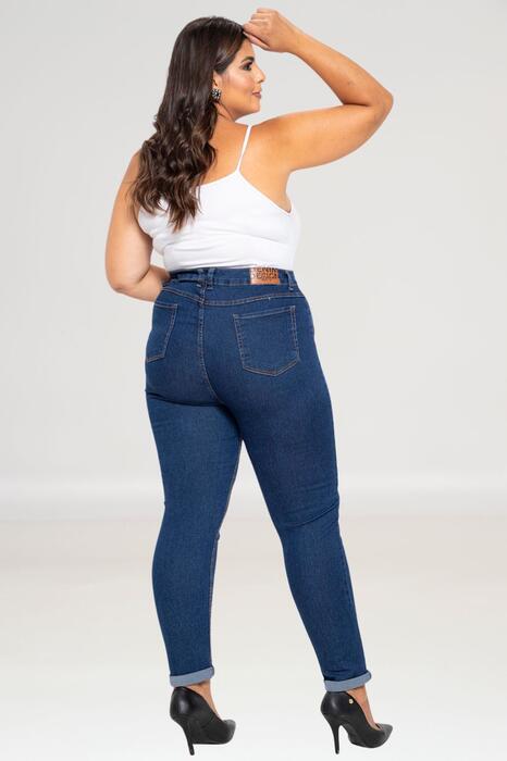 Calça Skinny Jeans Escuro